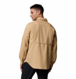 a man wearing a brown Silver Ridge Utility Lite Long Sleeve Shirt
