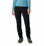 a women wearing a black high rise pants