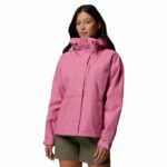 a women wearing a pink Hikebound II Jacket