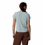 a women wearing a blue Daniela Falls Short Sleeve Tee