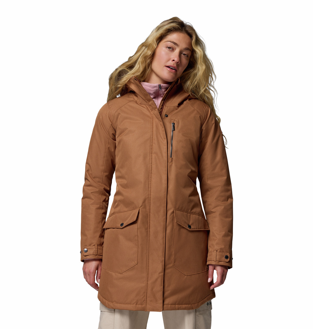 1799751_226_f_om_preview_download a women wearing a brown Suttle Mountain Long Insulated Jacket