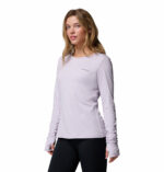 a women wearing a purple Sloan Ridge Long Sleeve Shirt
