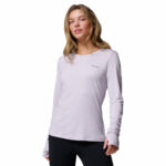 a women wearing a purple Sloan Ridge Long Sleeve Shirt