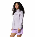 a women wearing a purple Bahama II Long Sleeve Shirt