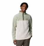 a man wearing a beige Steen Mountain II Half Snap Fleece Pullover