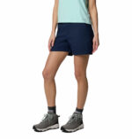 a women wearing a blue Leslie Falls II Shorts