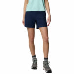 a women wearing a blue Leslie Falls II Shorts