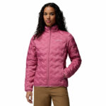 a women wearing a pink Delta Ridge II Down Jacket