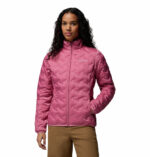 a women wearing a pink Delta Ridge II Down Jacket