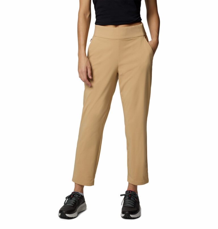 a women wearing a brown All Seasons Pull On Pants