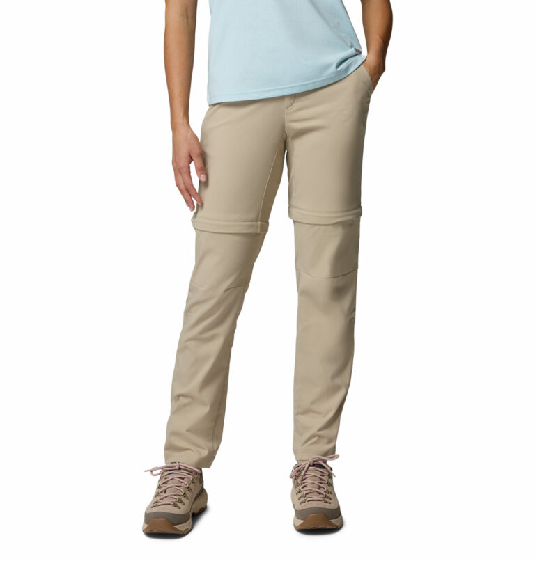 a women wearing a brown Leslie Falls Convertible Pants