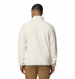 a man wearing a white Helvetia II Half Snap Fleece