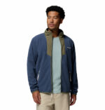 a man wearing a blue green Sequoia Grove Full Zip Fleece