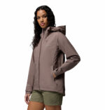 a women wearing a grey Trailborne 2.5L Shell Jacket