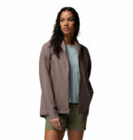 a women wearing a grey Trailborne 2.5L Shell Jacket