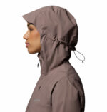 a women wearing a grey Trailborne 2.5L Shell Jacket