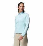 a women wearing a blue Sloan Crest Full Zip Fleece Jacket