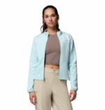 a women wearing a blue Sloan Crest Full Zip Fleece Jacket
