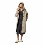 a women wearing a Amazetrench Rain Jacket