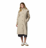 a women wearing a Amazetrench Rain Jacket