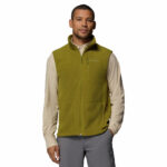 a man wearing a green Fast Trek Fleece Vest
