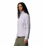 a women wearing a purple Fast Trek II Fleece Jacket