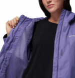 a women wearing a purple Arcadia II Jacket
