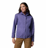 a women wearing a purple Arcadia II Jacket