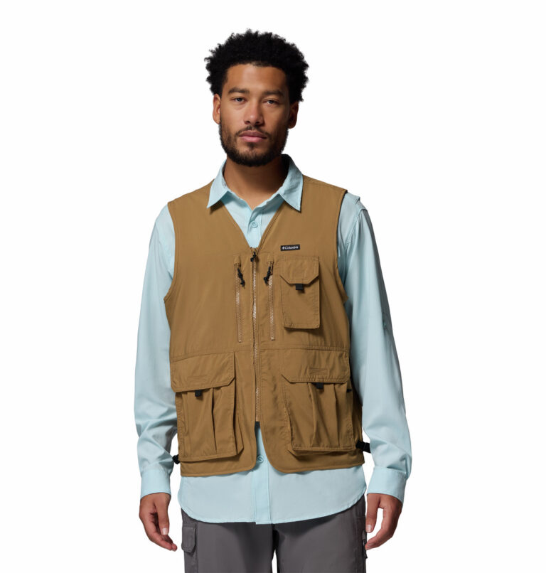 a man wearing a brown Silver Ridge Utility Vest