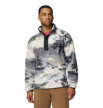 a man wearing a multi colour Helvetia II Printed Half Snap Fleece