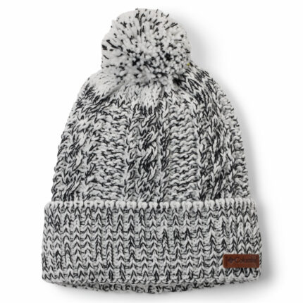 a black and white Cozy Ridge Beanie