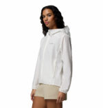 a women wearing a White Trailborne Jacket