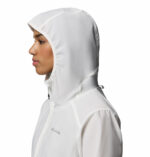 a women wearing a White Trailborne Jacket