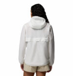 a women wearing a White Trailborne Jacket