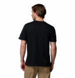 a man wearing a black CSC Seasonal Graphic Tee