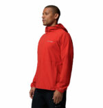 a man wearing a orange Trailborne Jacket