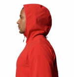 a man wearing a orange Trailborne Jacket