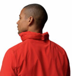 a man wearing a orange Trailborne Jacket