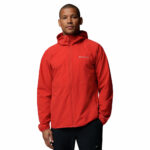 a man wearing a orange Trailborne Jacket