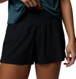 a women wearing a black Stealth Spring Shorts