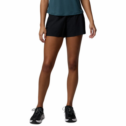 a women wearing a black Stealth Spring Shorts