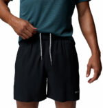 a man wearing black Stealth Spring Lined Shorts