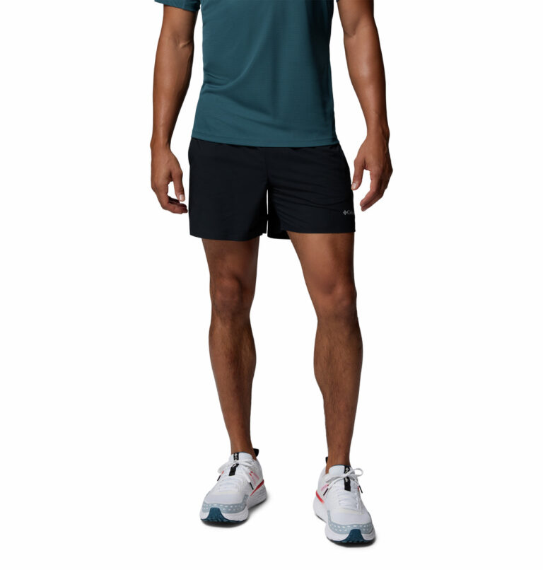 a man wearing black Stealth Spring Lined Shorts