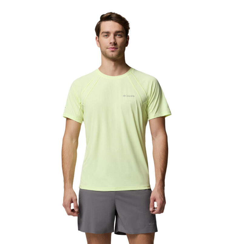 a man wearing a yellow Stealth Spring Short Sleeve Shirt