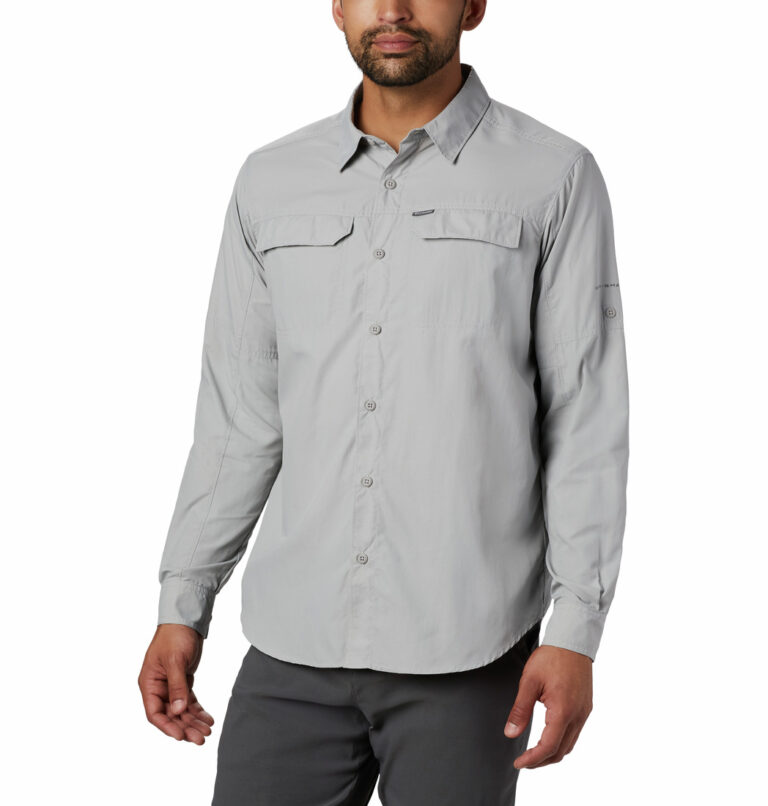 a man wearing a Silver Ridge 2.0 Long Sleeve Shirt