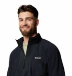 a man wearing a black Sequoia Grove Full Zip Fleece