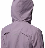 a women wearing a purple Loop Trail III Windbreaker