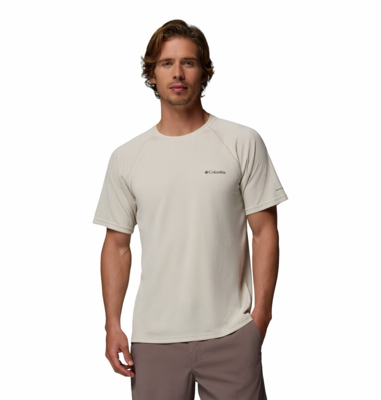 a man wearing a Alpine Chill Pro Short Sleeve Crew Shirt