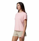a women wearing a pink Wild Springs Short Sleeve Tee