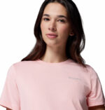 a women wearing a pink Wild Springs Short Sleeve Tee